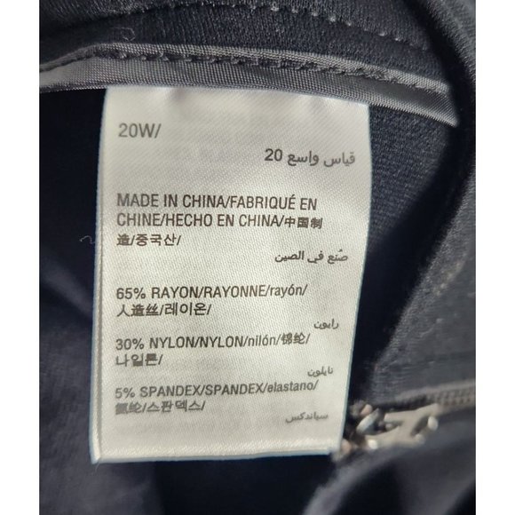 INC International Concepts Sz. 20W Black Boot Leg Split Hem Belted Pants NWT - Picture 8 of 9